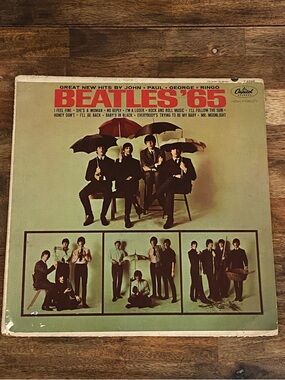 The Beatles Green and Red 'Beatles 65' Album Cover